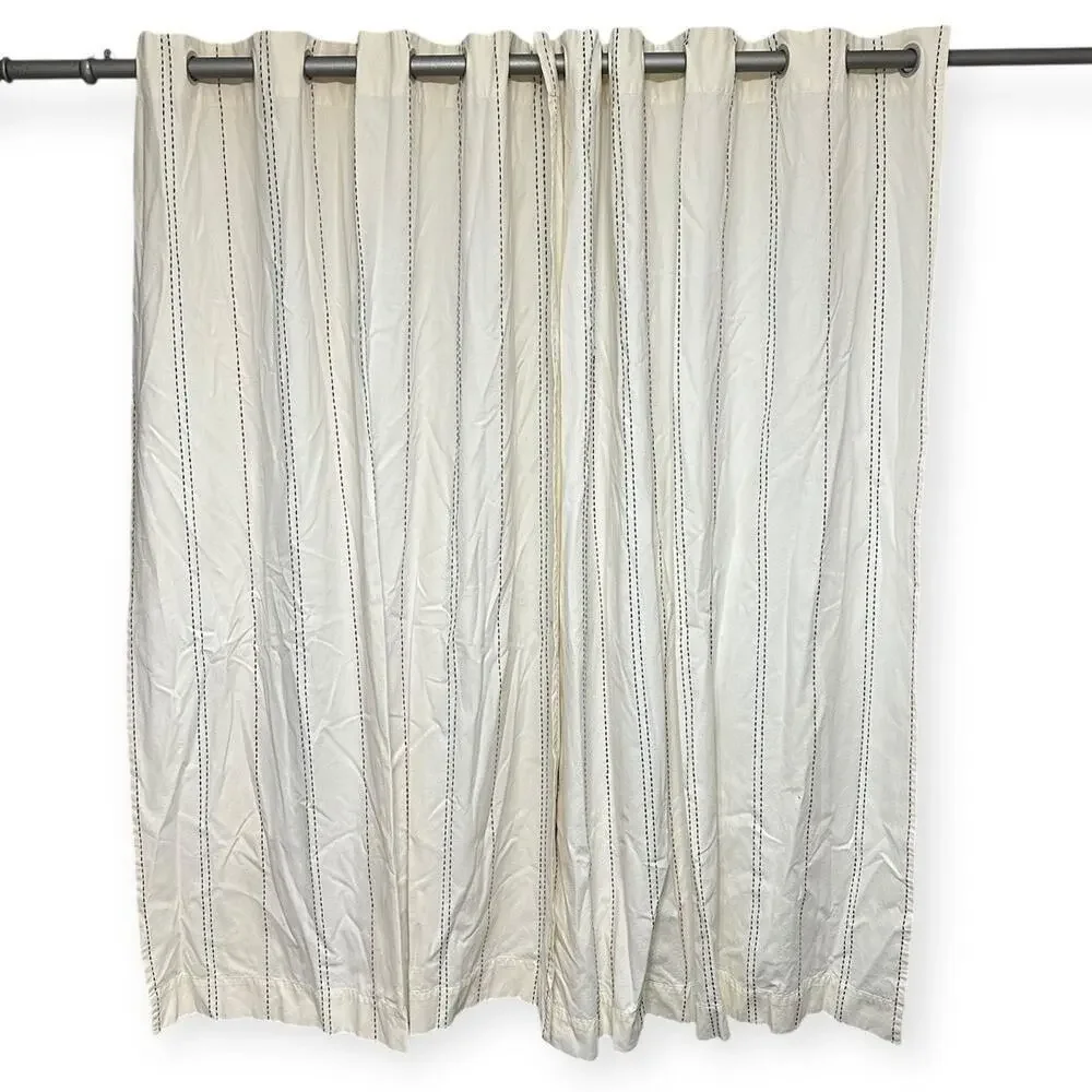 Pottery Barn Kids Pickstitch Curtain Red and Blue  44 x 63